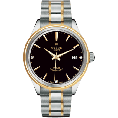 Style 38 Stainless Steel / Yellow Gold / Black-Diamond / Bracelet