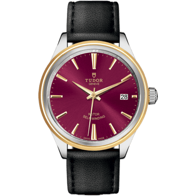 Style 38 Stainless Steel / Yellow Gold / Burgundy / Strap
