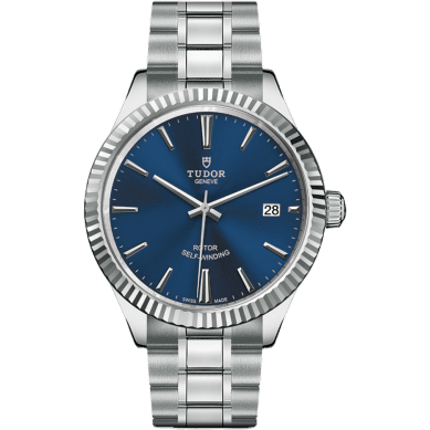 Style 38 Stainless Steel / Fluted / Blue / Bracelet