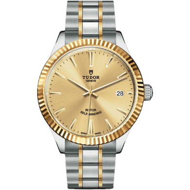 Style 38 Stainless Steel / Yellow Gold / Fluted / Champagne / Bracelet