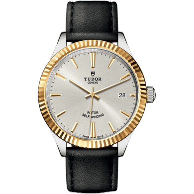 Style 38 Stainless Steel / Yellow Gold / Fluted / Silver / Strap