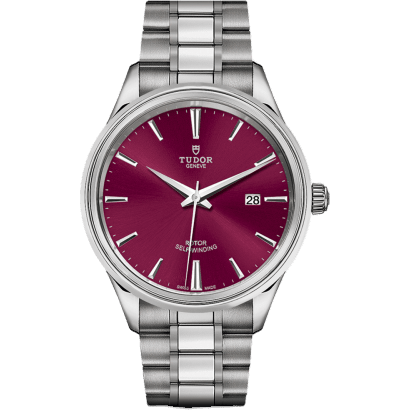 Style 41 Stainless Steel / Burgundy / Bracelet