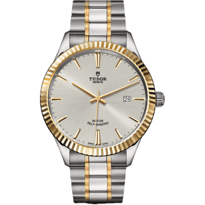 Style 41 Stainless Steel / Yellow Gold / Fluted / Silver / Bracelet