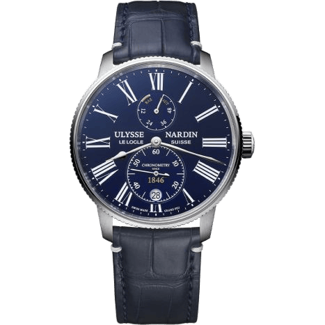 Marine Torpilleur Stainless Steel / Blue Enamel / Alligator