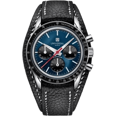 Universal Genève Tribute to Compax White Gold / Blue