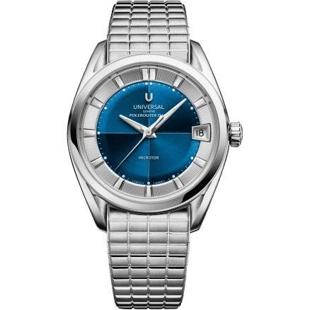 Polerouter Prêt-à-Porter Date Stainless Steel / Blue / Bracelet