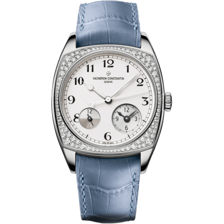 Harmony Dual Time White Gold With Diamonds / Black Numerals