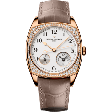 Harmony Dual Time Pink Gold With Diamonds / Black Numerals