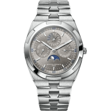 Overseas Ultra-Thin Perpetual Calendar White Gold / Grey / Bracelet