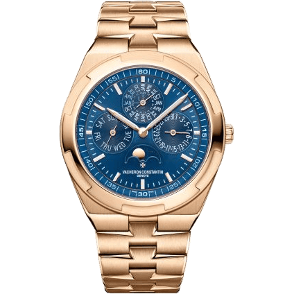 Overseas Ultra-Thin Perpetual Calendar Pink Gold / Blue / Bracelet