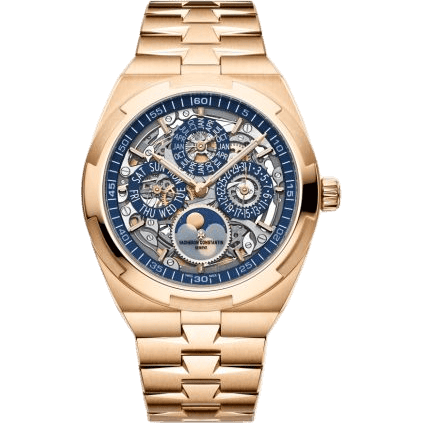 Overseas Ultra-Thin Perpetual Calendar Pink Gold / Skeleton / Bracelet