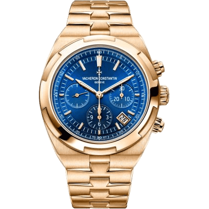 Overseas Chronograph Pink Gold / Blue