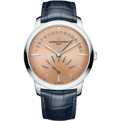 Patrimony Retrograde Day-Date Platinum / Salmon