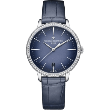 Patrimony Self-Winding 36.5 White Gold - Diamond / Blue