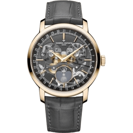 Traditionnelle Complete Calendar Openface Pink Gold