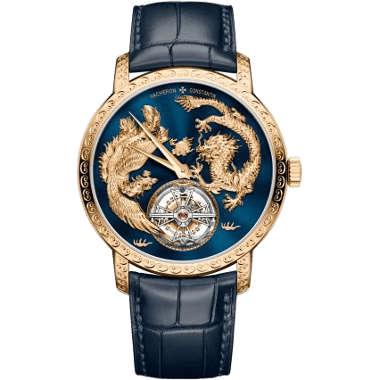Traditionnelle Tourbillon Phoenix and the Dragon Pink Gold / Blue