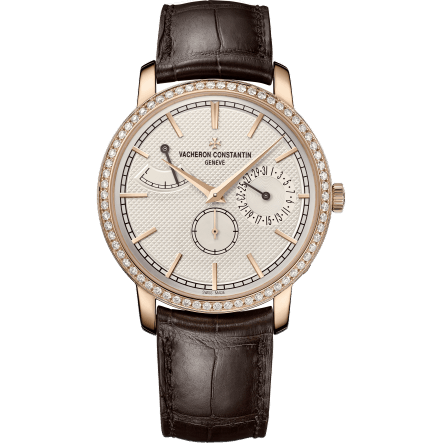 Traditionnelle Manual-Winding Date and Power Reserve Pink Gold / Diamond / Silver