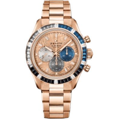 Chronomaster Sport Rose Gold - Baguette Tricolor / Champagne Meteorite