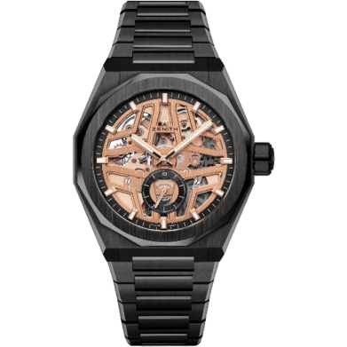 Defy Skyline Skeleton Black Ceramic / Champagne