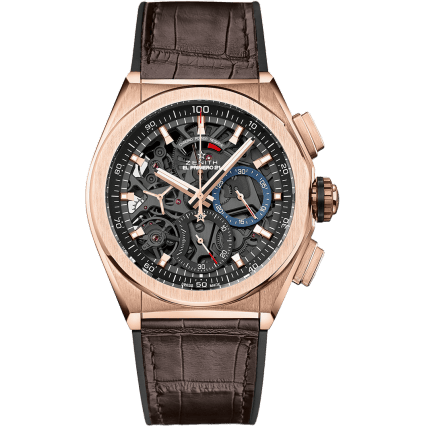 Defy El Primero 21 Rose Gold / Skeleton / Alligator