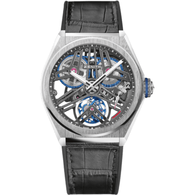 Defy Fusee Tourbillon Platinum / Skeleton / Alligator