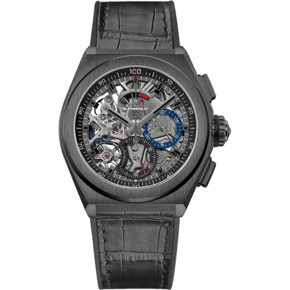 Defy El Primero 21 Black Ceramic / Skeleton / Alligator