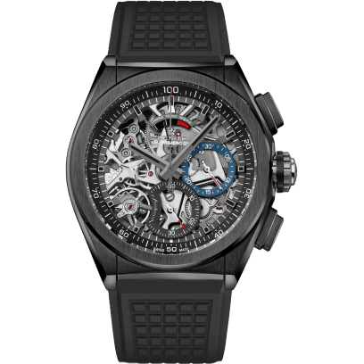 Defy El Primero 21 Black Ceramic / Skeleton / Rubber