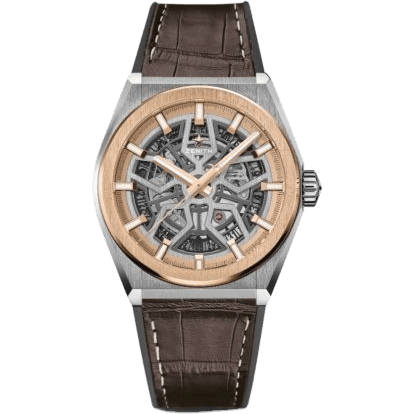 Defy Classic 41mm Titanium / Rose Gold / Alligator