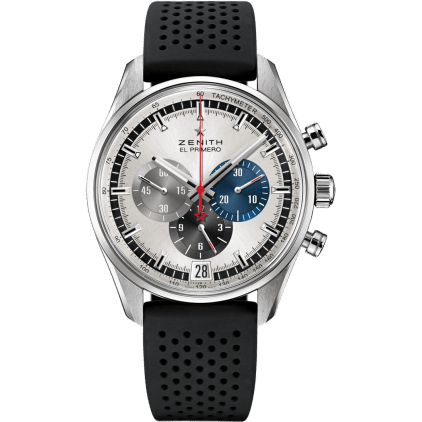 El Primero Chronomaster 42 Stainless Steel / Silver / Rubber