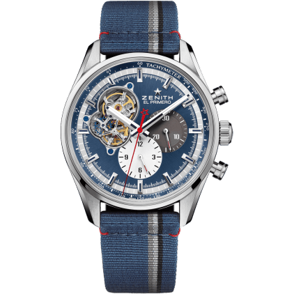 El Primero Chronomaster Open Stainless Steel / Blue 1969 / Fabric