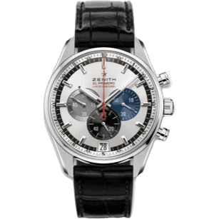 El Primero Striking 10th Stainless Steel / Silver / Alligator