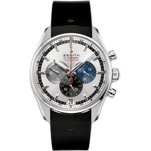 El Primero Striking 10th Stainless Steel / Silver / Rubber