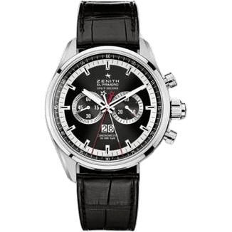 El Primero Rattrapante Stainless Steel / Black / Alligator
