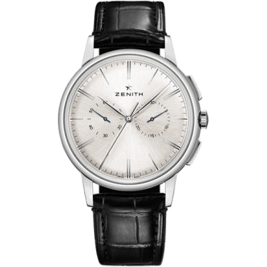 Elite Chronograph Classic Stainless Steel / Silver / Alligator