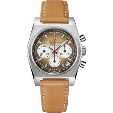 El Primero A385 Revival Stainless Steel / Brown / Strap