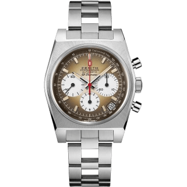 El Primero A385 Revival Stainless Steel / Brown / Ladder Bracelet