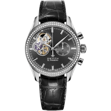 El Primero Chronomaster Lady 38 Stainless Steel / Diamond / Slate / Alligator