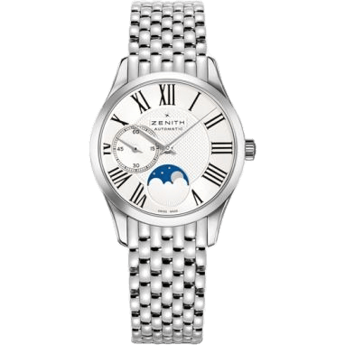 Elite Ultra Thin Lady Moonphase Roman Bracelet