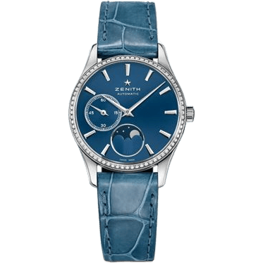 Elite Ultra Thin Lady Moonphase Blue / Diamond