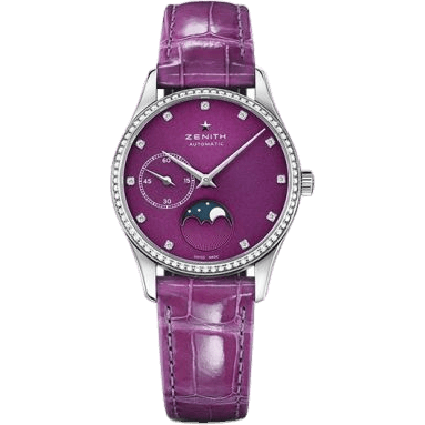 Elite Ultra Thin Lady Moonphase Purple / Diamond