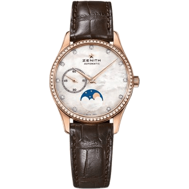 Elite Ultra Thin Lady Moonphase Rose Gold / MOP / Diamond