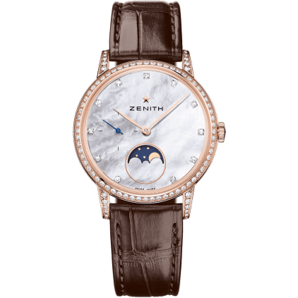 Elite Lady Moonphase Rose Gold / Mother of Pearl / Alligator