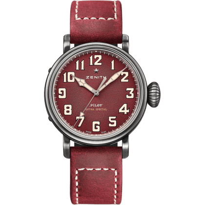 Pilot Type 20 Special Edition Aged Stainless Steel / Red / Strap