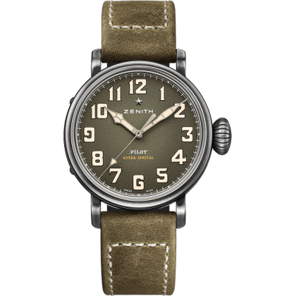 Pilot Type 20 Special Edition Aged Stainless Steel / Green